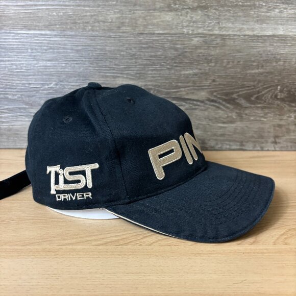 Ping Hat Cap Strap Back Black Golf Golfing i3 Ist Driver Outdoors Adjustable - Picture 6 of 9